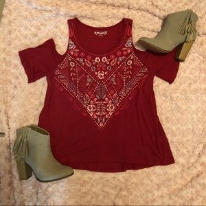 Mudd Shoulder Cut-Out Top